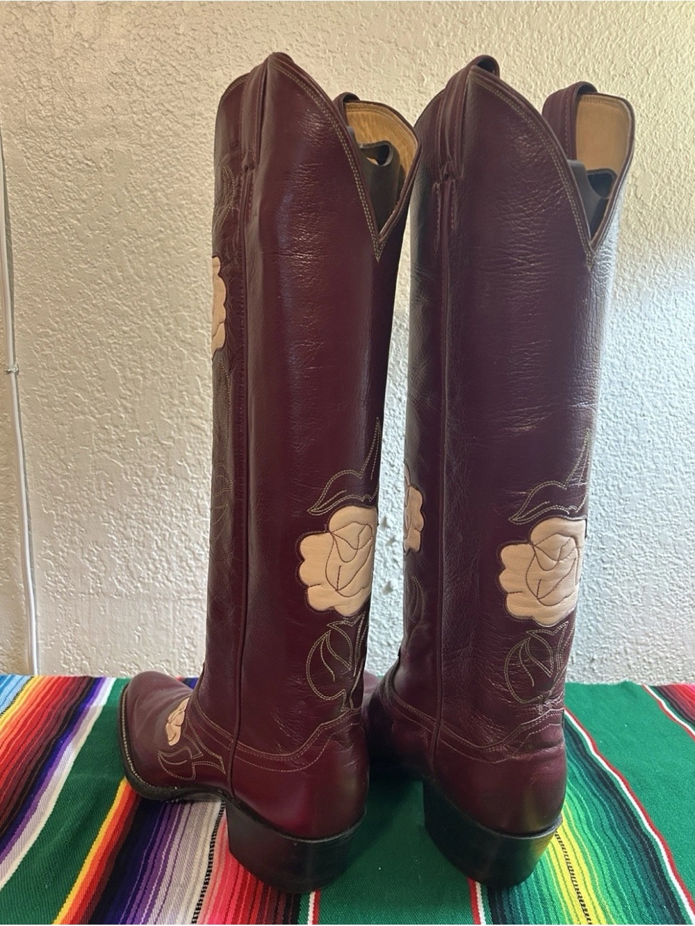 *RARE* Vintage Justin Western Knee-High Leather Cowboy Boots - Picture 6 of 10